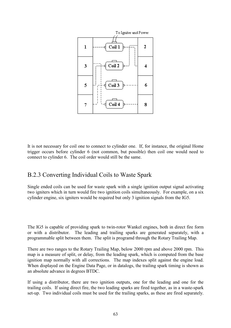 B.2.3 converting individual coils to waste spark, B.3 rotary engines | Haltech IG5 User Manual | Page 67 / 89
