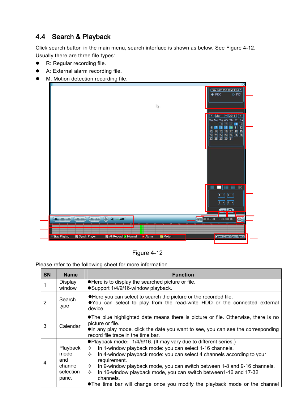 4 search & playback | IC Realtime 4/8 H.264E HD SDI High Definition DVR User Manual | Page 94 / 234