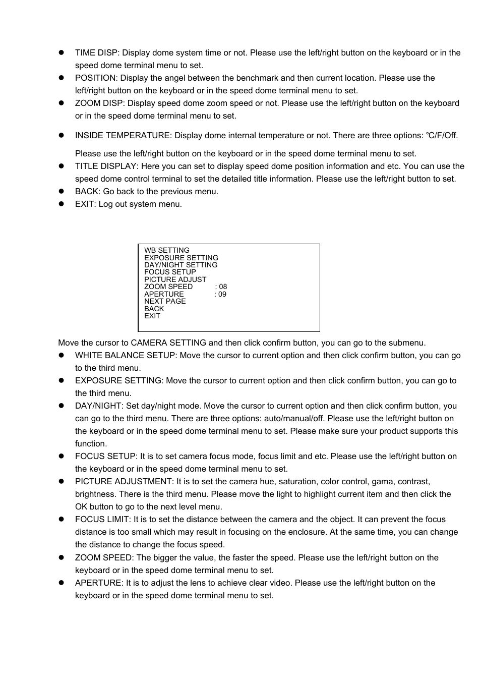 IC Realtime 1080P (Full HD over coax) HD-SDI / HDcctv 20x Optical PTZ User Manual | Page 17 / 37