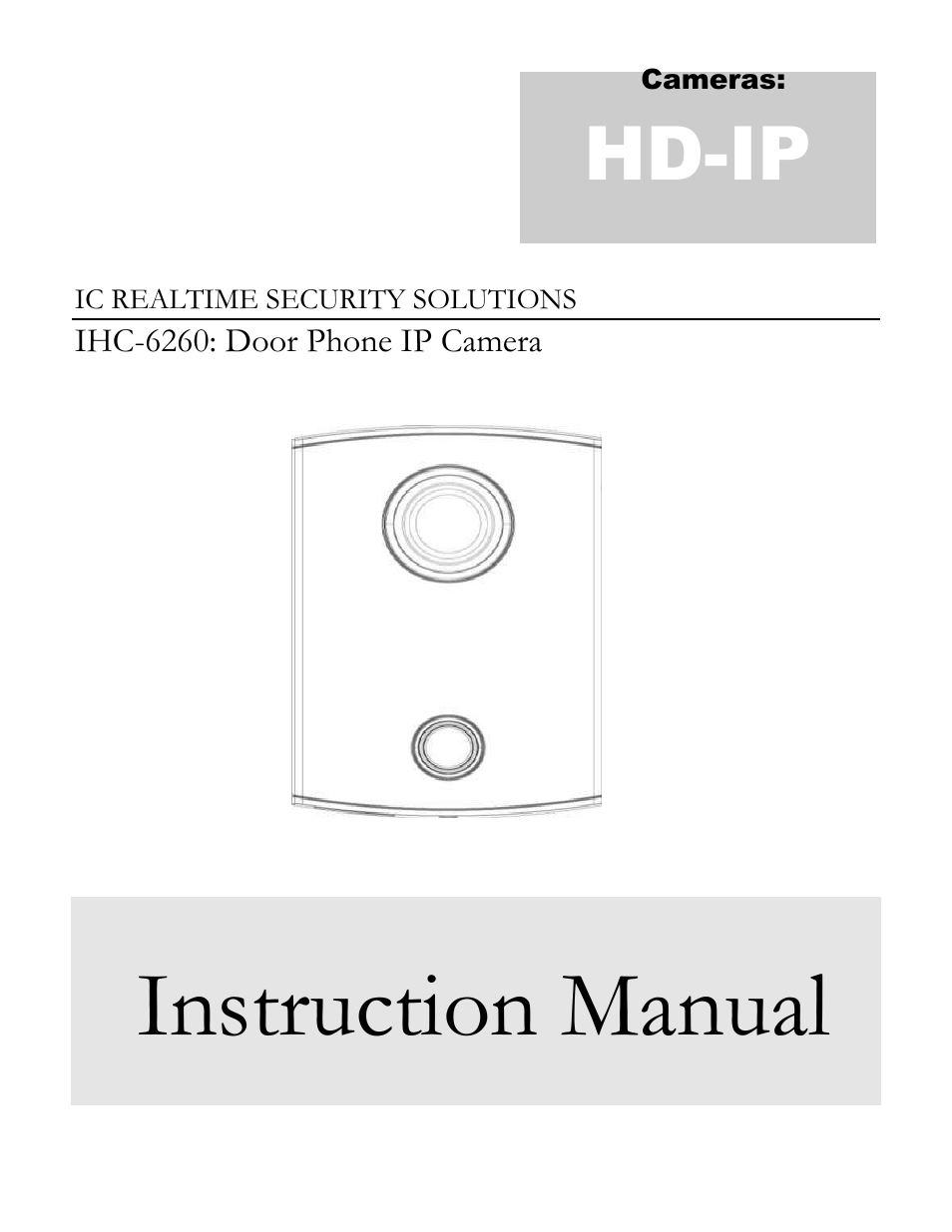 IC Realtime Villa Outdoor Station (IHC6260) User Manual | 15 pages