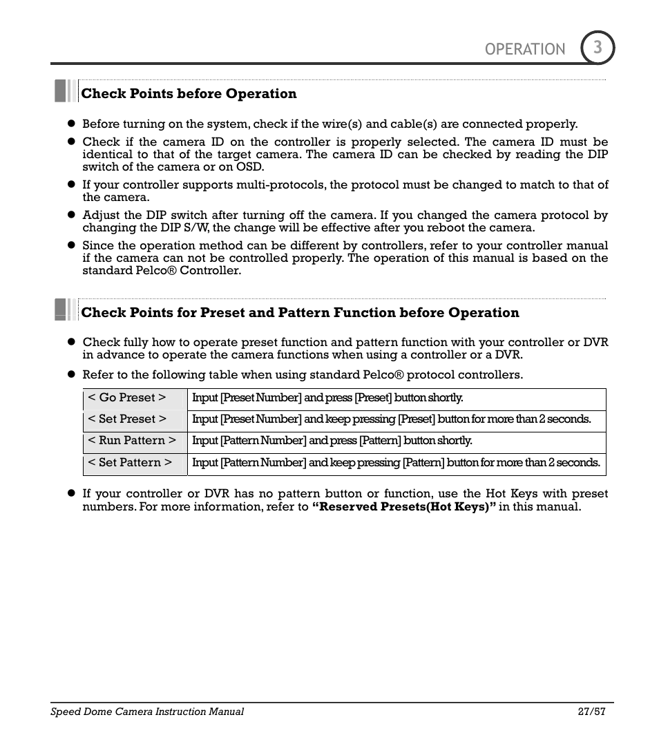Icr-100x 27, Operation | IC Realtime 480TVL Super Night Vision Outdoor AF 22X Zoom Camera (ICR200X) User Manual | Page 19 / 46