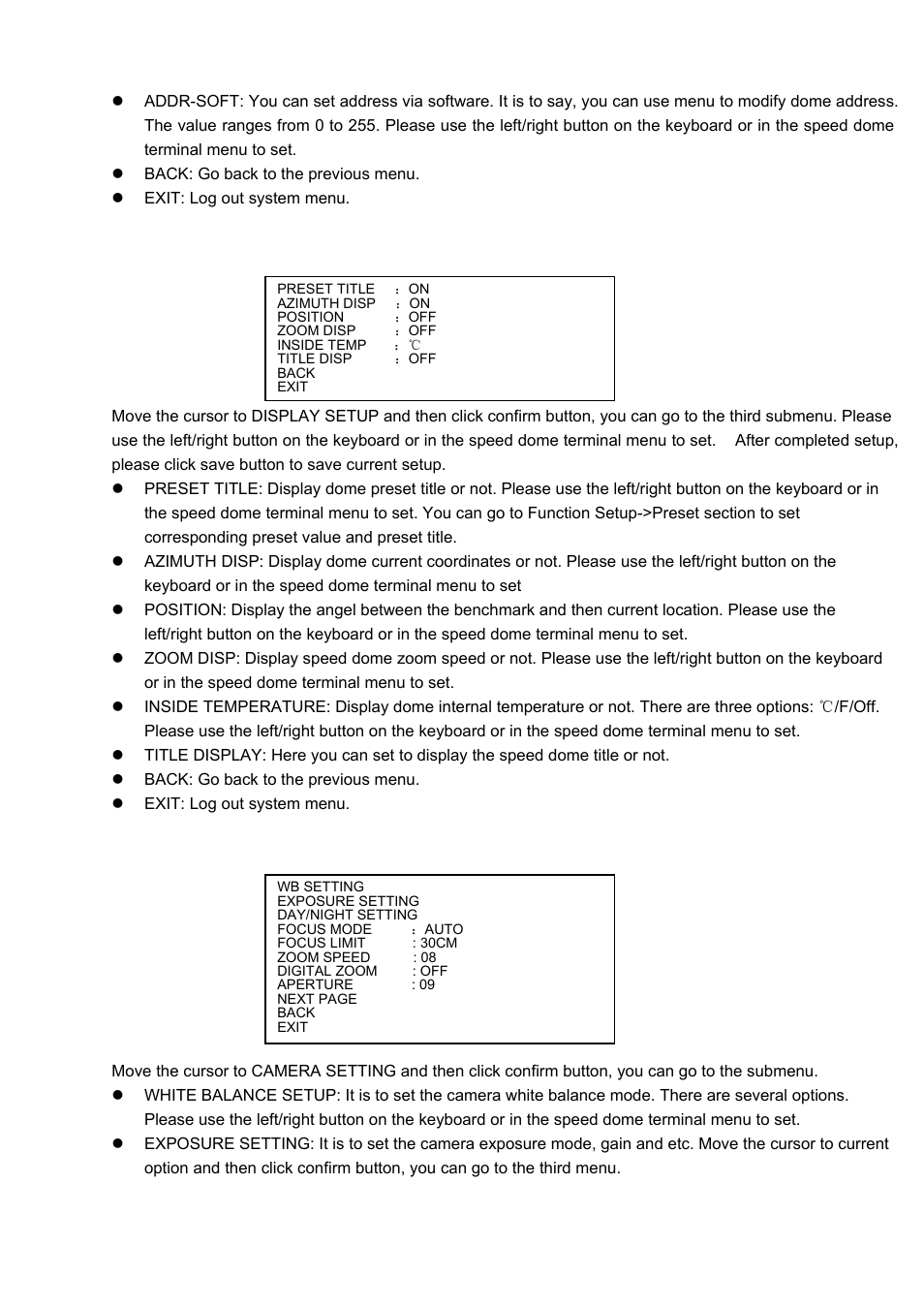 IC Realtime IP High Speed PTZ Dome Camera with 36X Zoom and WDR (ICIPZ3601WDR) User Manual | Page 21 / 33
