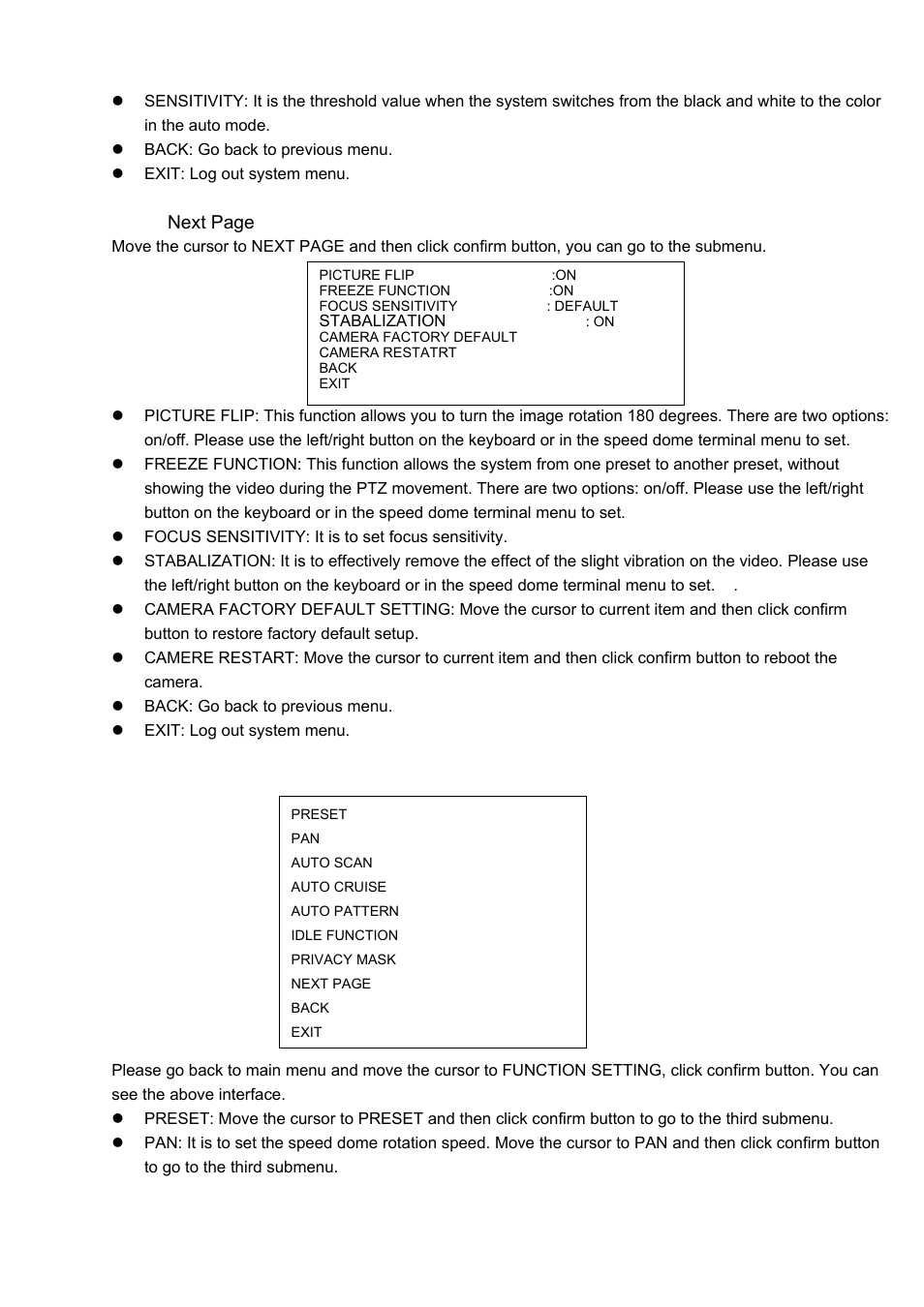 IC Realtime IP High Speed PTZ Dome Camera with 36X Zoom and WDR (ICIPZ3601WDR) User Manual | Page 24 / 33