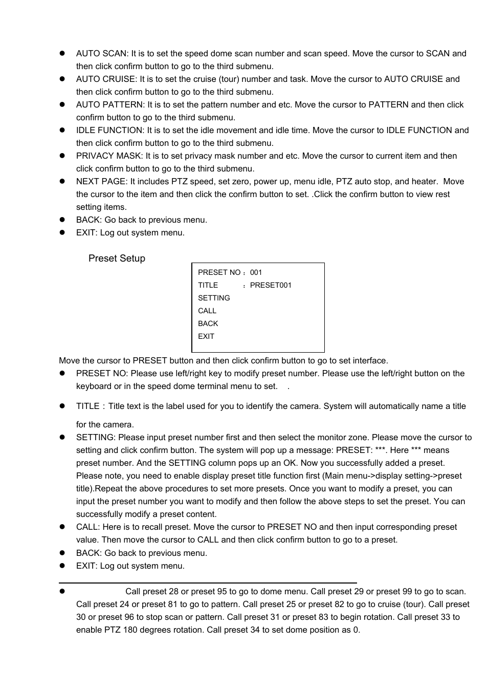 IC Realtime IP High Speed PTZ Dome Camera with 36X Zoom and WDR (ICIPZ3601WDR) User Manual | Page 25 / 33