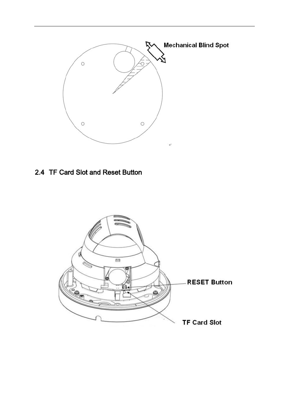 Tf card slot and reset button, 4 tf card slot and reset button | IC Realtime 2Mp Full HD 3x Network PTZ Dome Camera (ICIPP2000M4) User Manual | Page 10 / 20