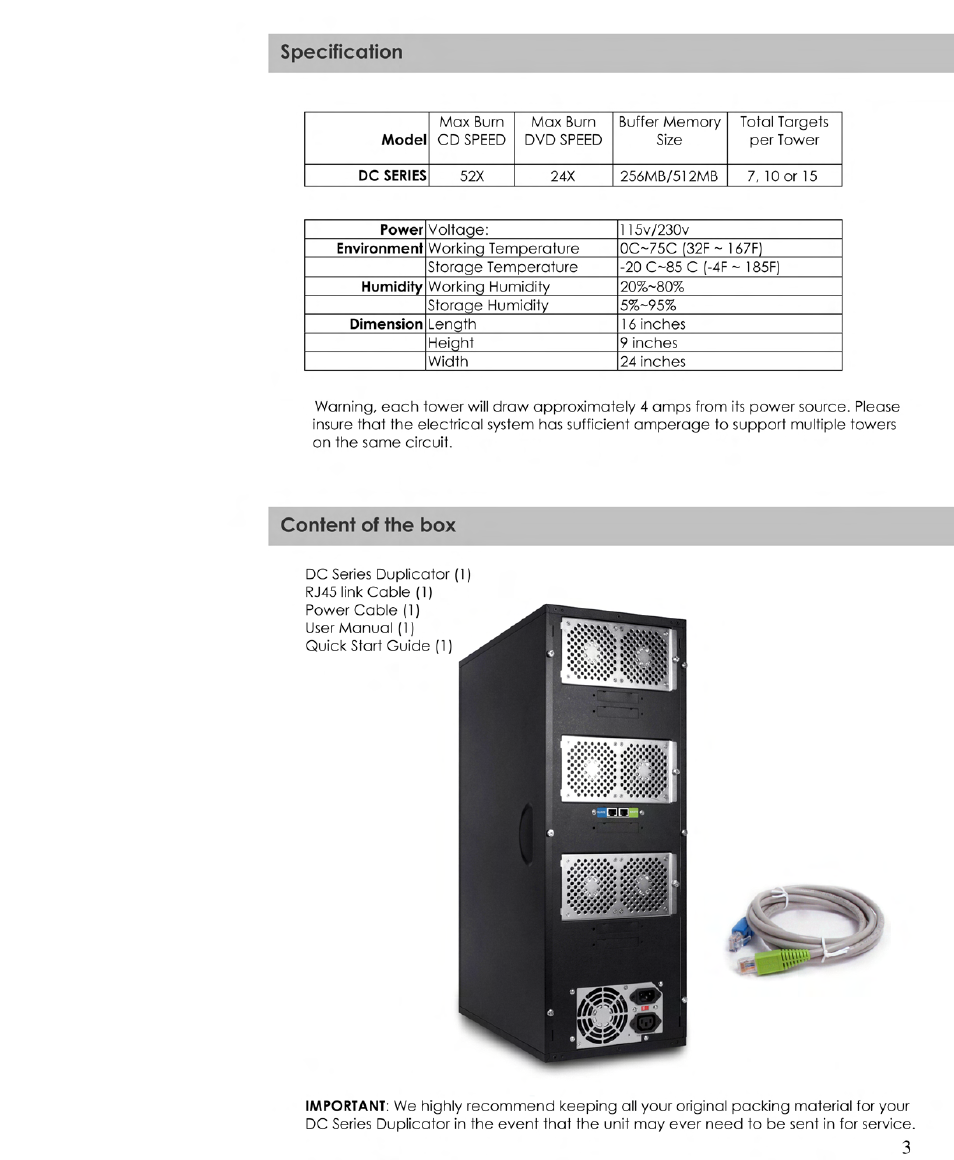 ILY DaisyChian DVD/CD Duplicator Manual User Manual | Page 4 / 24