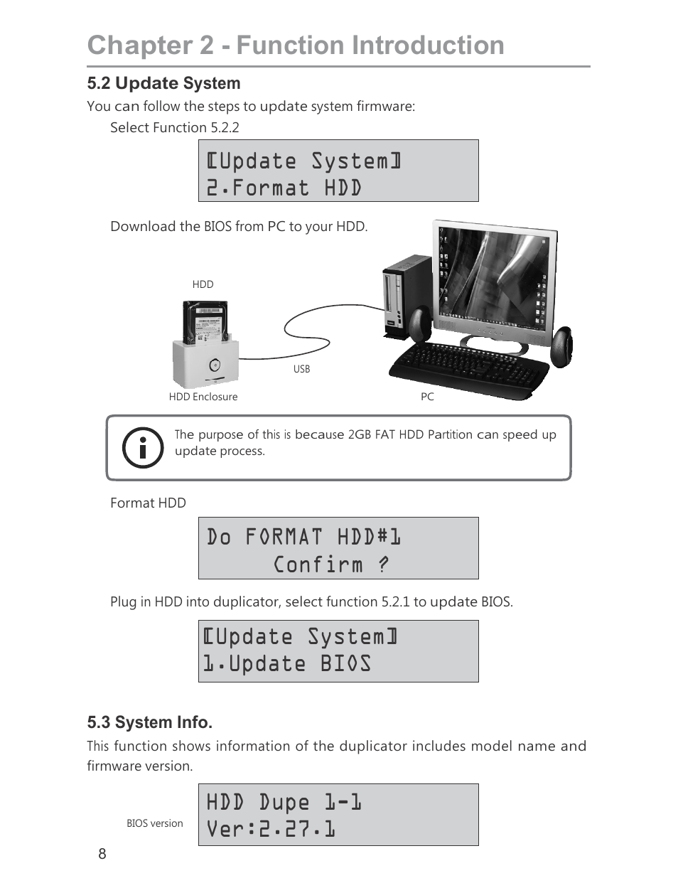 Chapter 2 - function introduction | ILY HDD Duplicator User Manual | Page 8 / 13