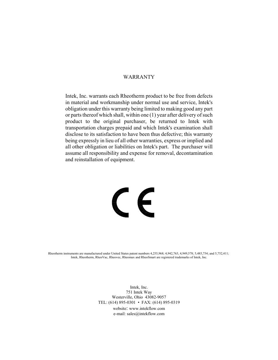 Intek 100CS with CE Marking User Manual | 14 pages