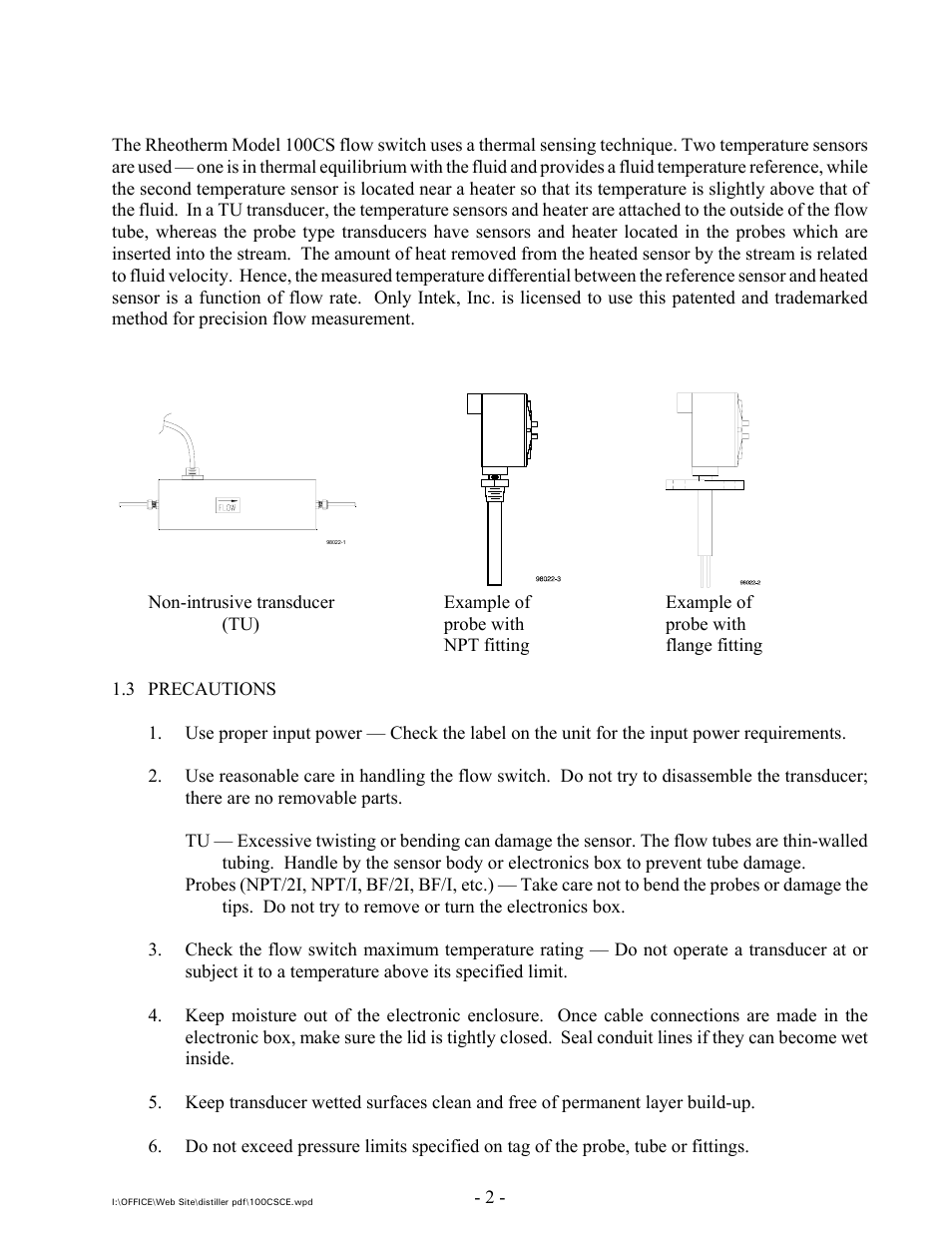 Intek 100CS with CE Marking User Manual | Page 4 / 14