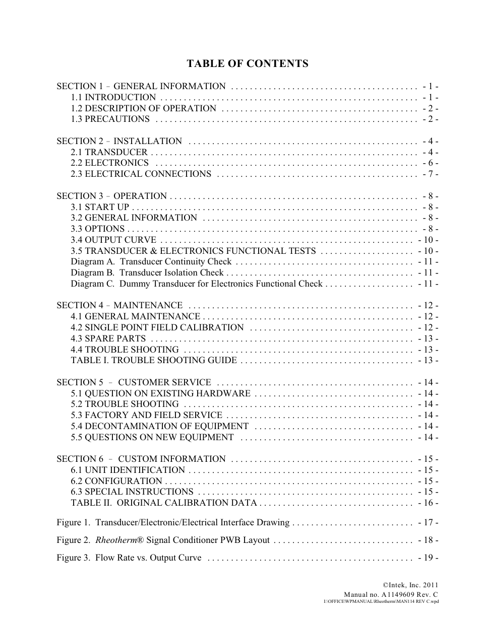 Intek 111D User Manual | Page 2 / 21