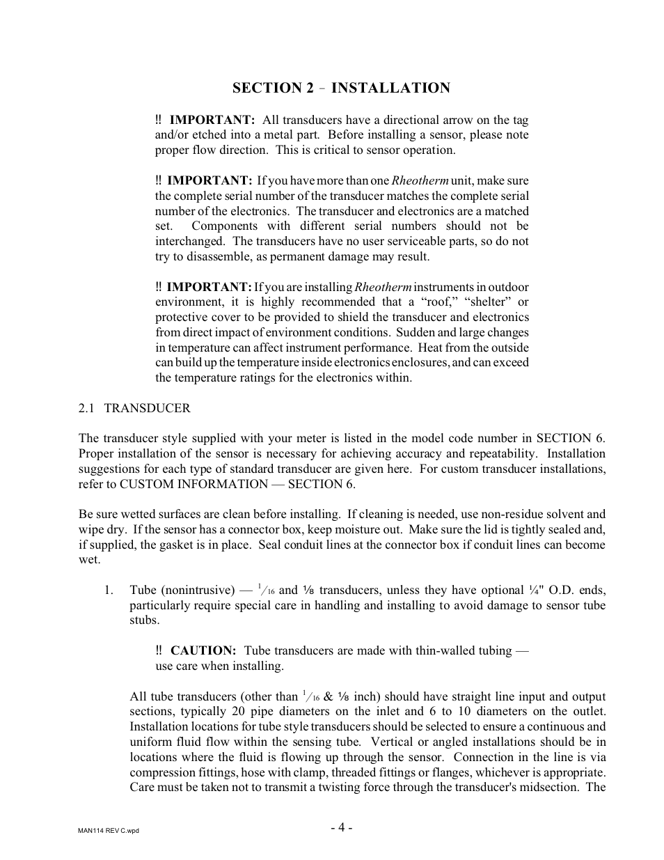 Installation | Intek 111D User Manual | Page 6 / 21