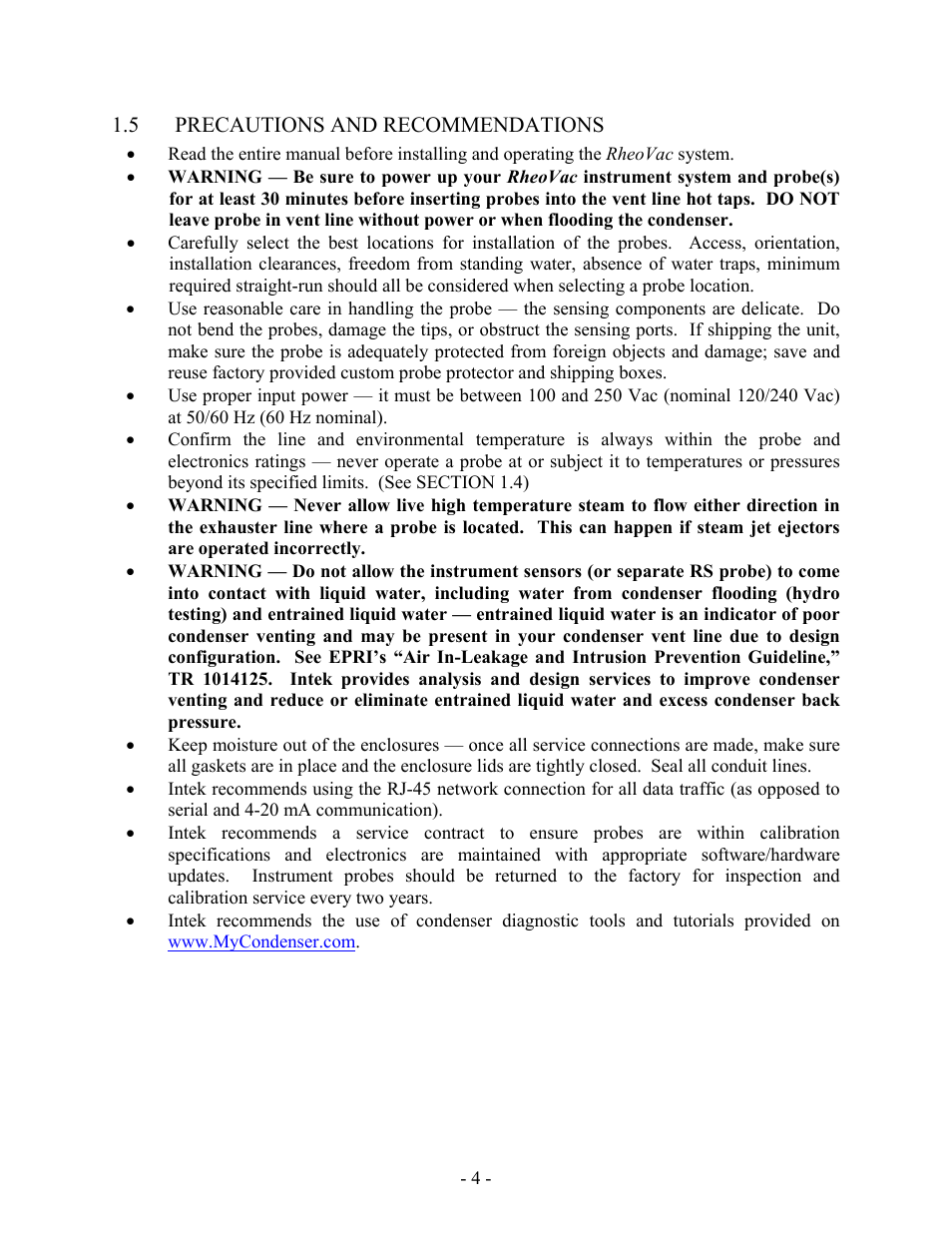 Intek RheoVac 950A User Manual | Page 6 / 49