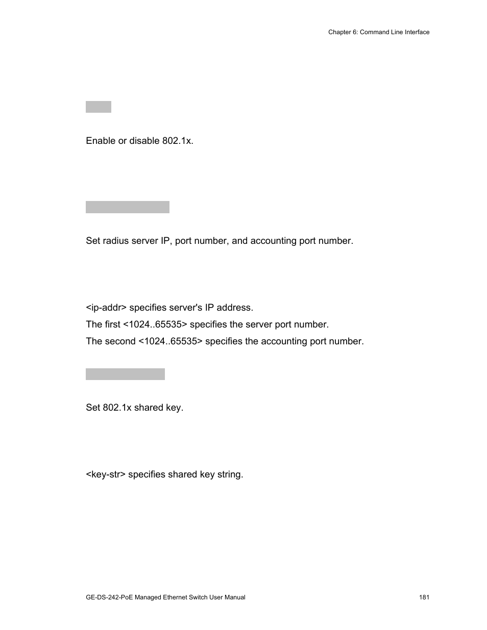 Ocol 181, 1x protocol | Interlogix GE-DS-242-PoE User Manual | Page 185 / 218