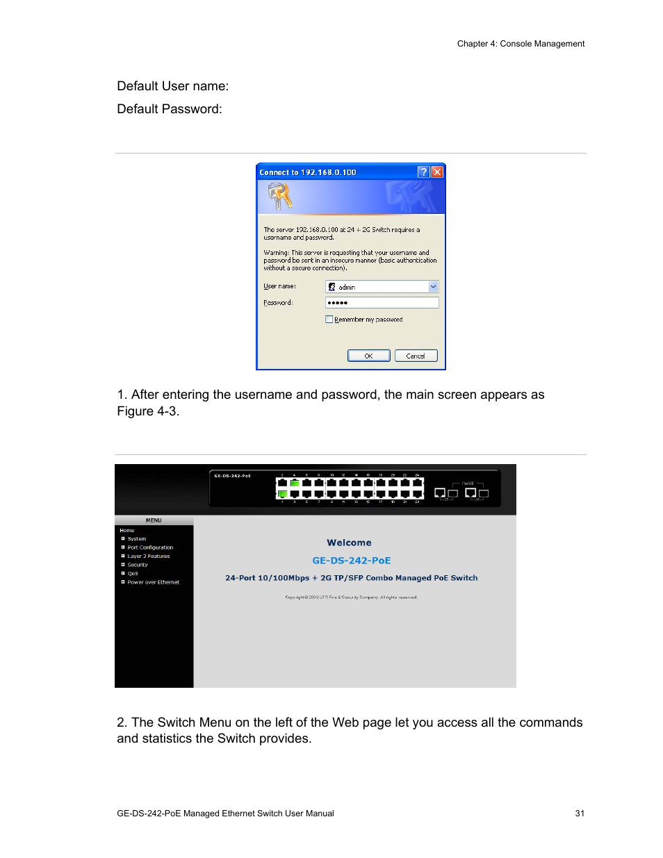 Interlogix GE-DS-242-PoE User Manual | Page 35 / 218