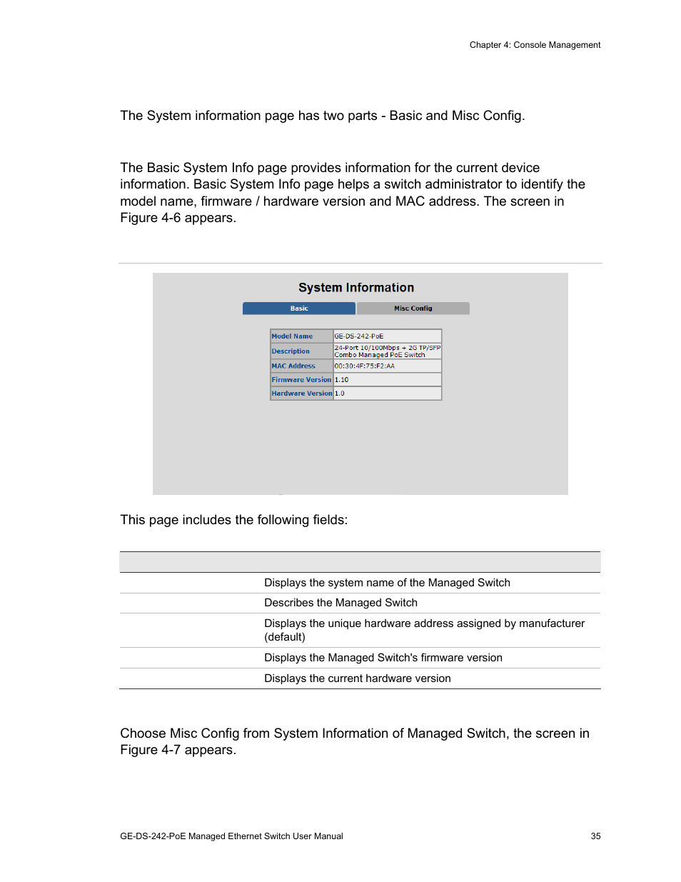 System information | Interlogix GE-DS-242-PoE User Manual | Page 39 / 218