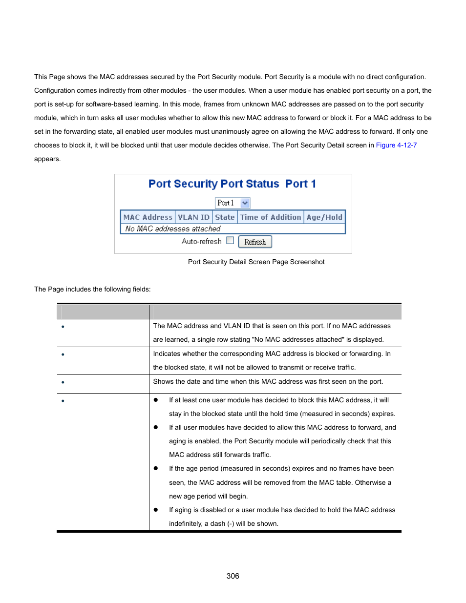 7 port security detail | Interlogix NS3702-24P-4S User Manual User Manual | Page 306 / 405