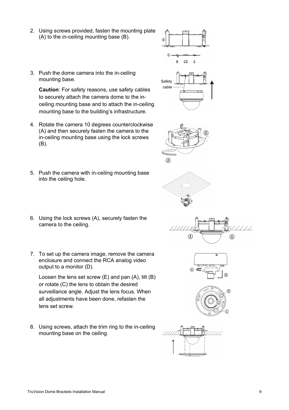 Interlogix TruVision Camera Mounts User Manual | Page 11 / 20