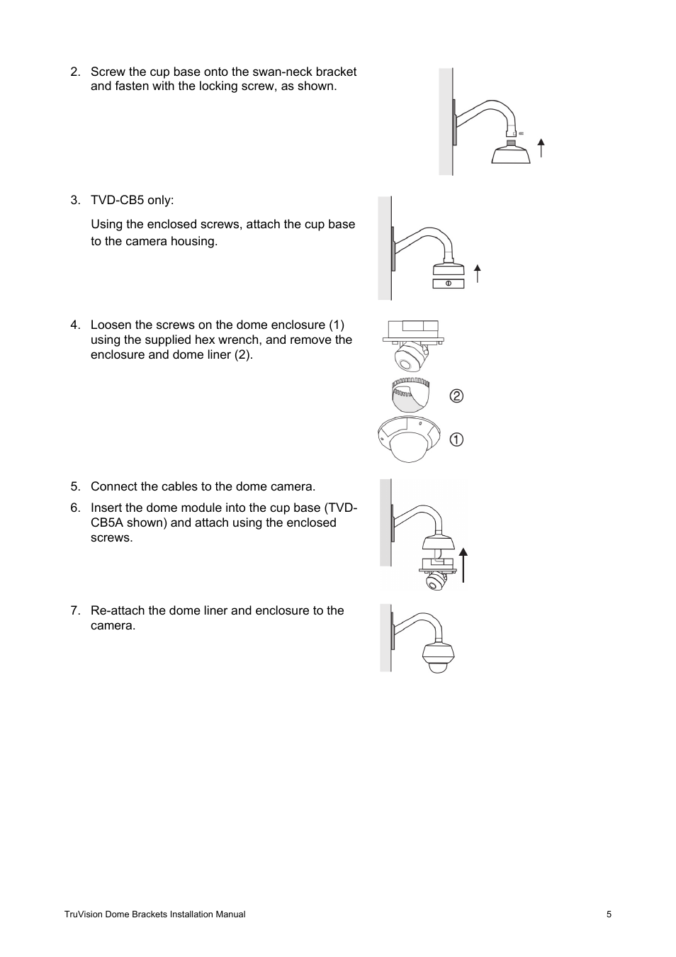 Interlogix TruVision Camera Mounts User Manual | Page 7 / 20