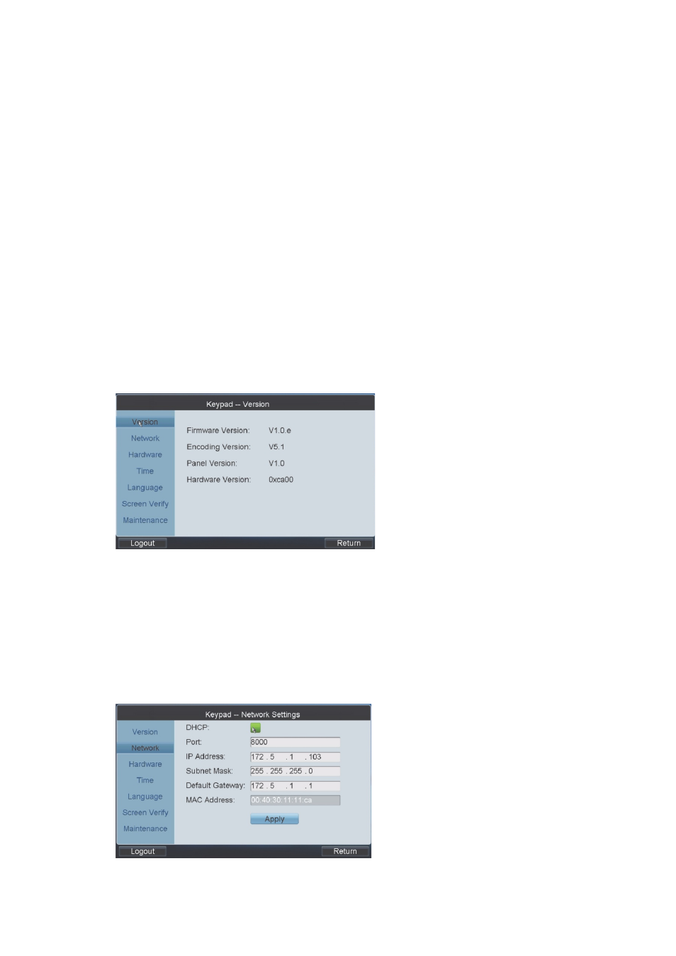 Local keypad configuration by the administrator, Keypad management | Interlogix TVK-800 User Manual | Page 26 / 75