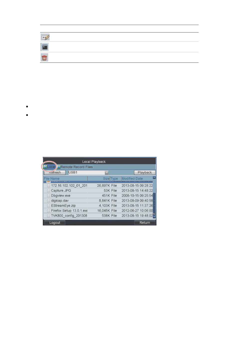 Playback files from a recorder | Interlogix TVK-800 User Manual | Page 43 / 75
