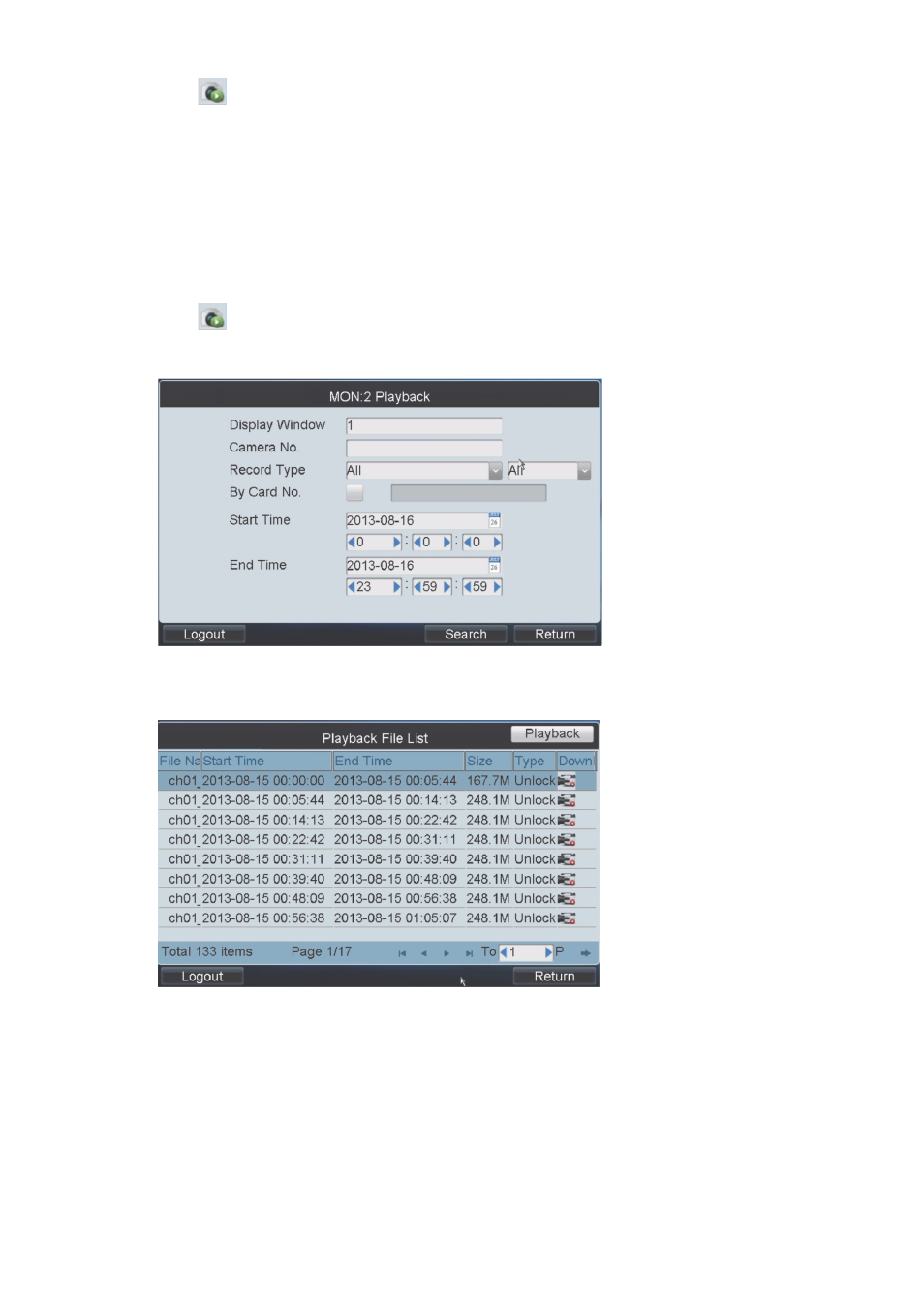 Playback a file | Interlogix TVK-800 User Manual | Page 49 / 75