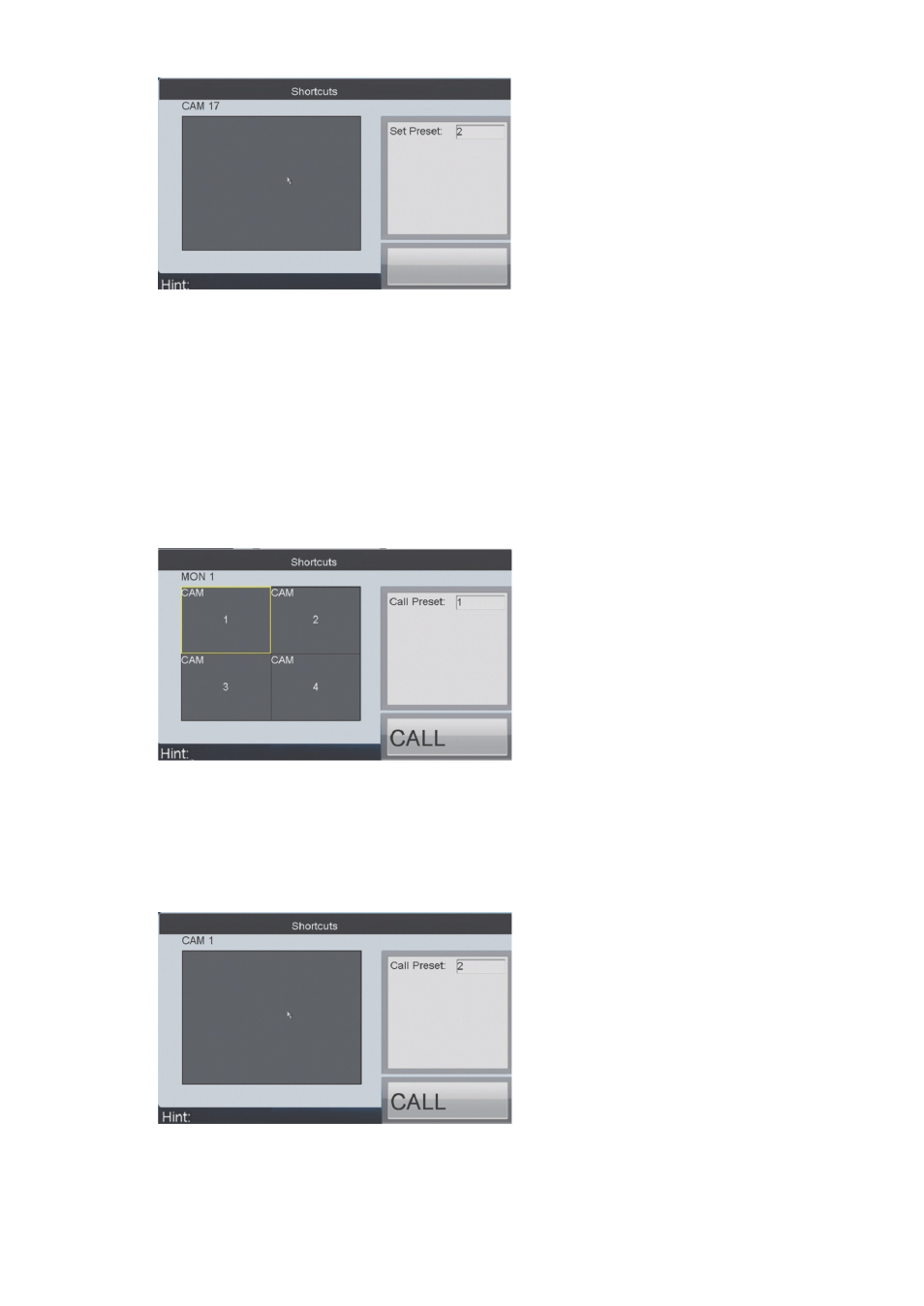 Calling up a preset | Interlogix TVK-800 User Manual | Page 67 / 75