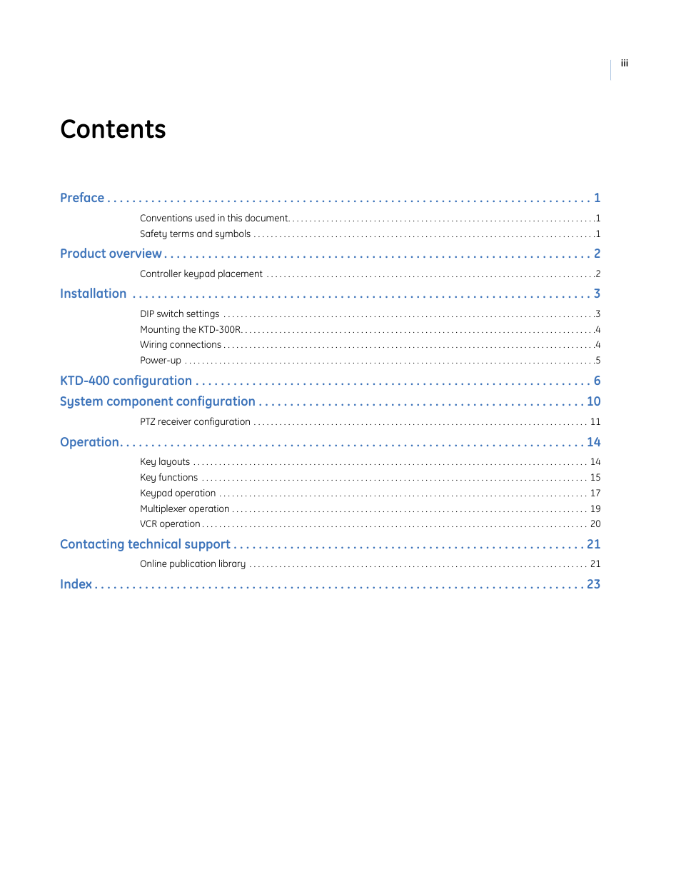 Interlogix KTD-400 User Manual | Page 3 / 28
