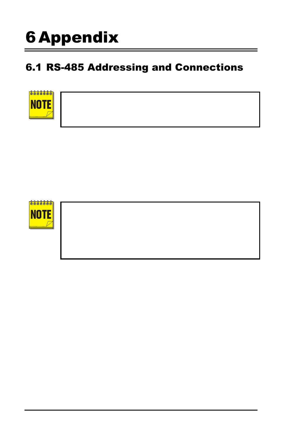 6 appendix, 1 rs-485 addressing and connections | Interlogix UltraView ProBridge 2 User Manual | Page 13 / 18