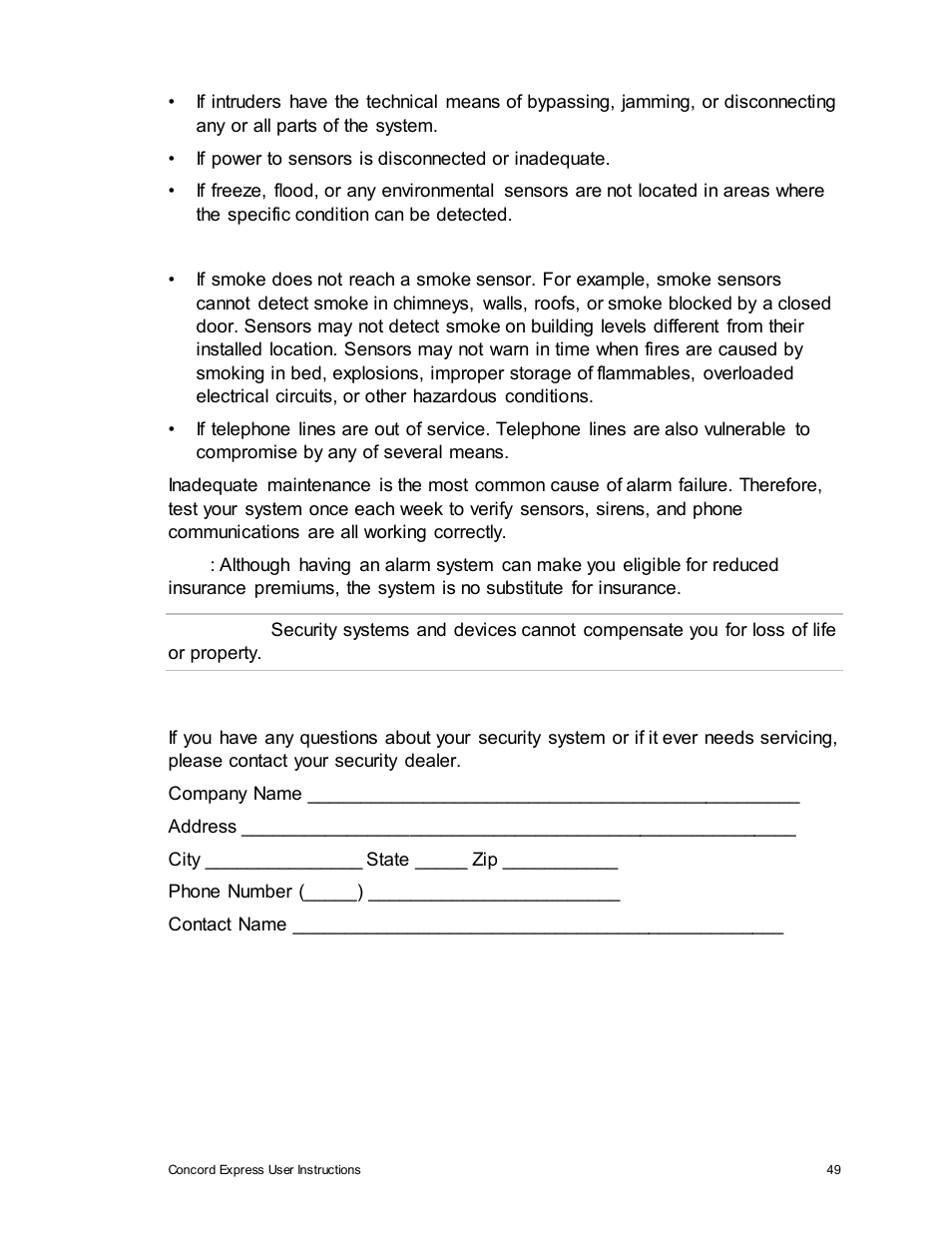 Interlogix Concord Express User Manual User Manual | Page 55 / 62