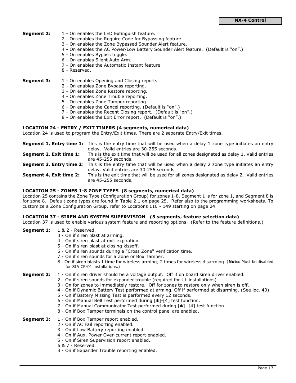 Interlogix NX-4 User Manual | Page 19 / 44