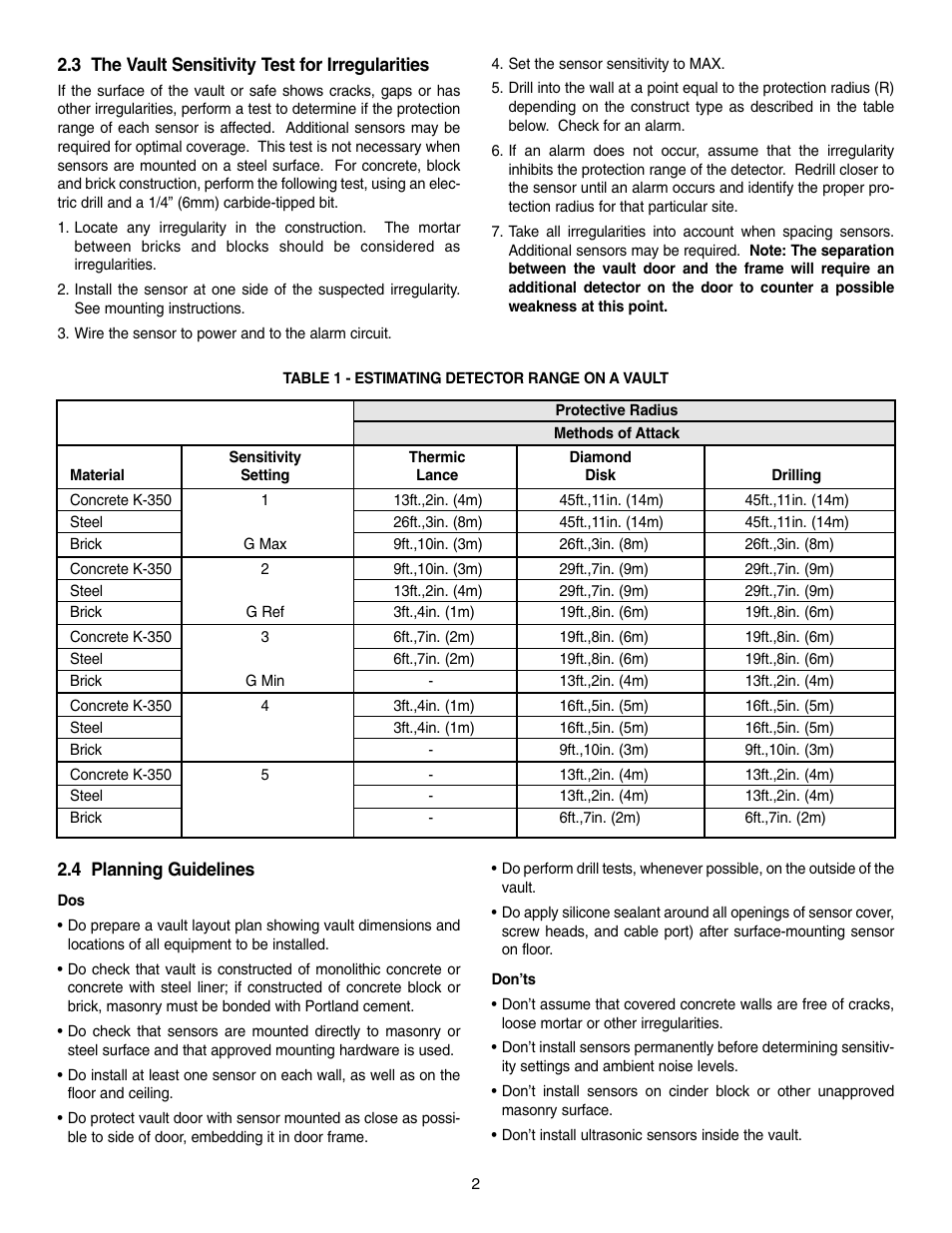 Interlogix DV1200 Series User Manual | Page 2 / 8