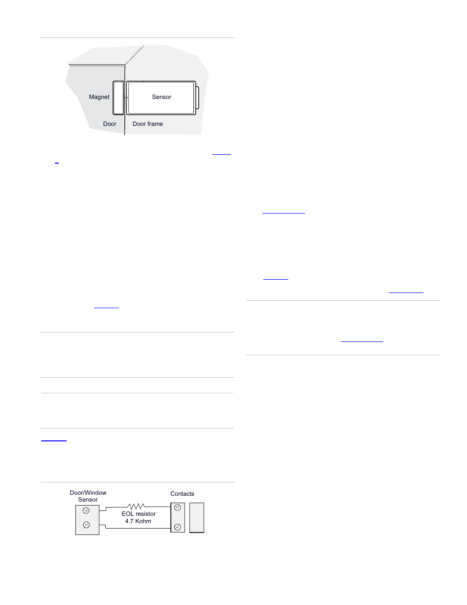 External contact wiring, Sensor test, Battery replacement | To replace the batteries, Troubleshooting, Power up / battery, Rf communication, Figure 7 | Interlogix 319.5 Crystal MaxLife Door User Manual | Page 3 / 4