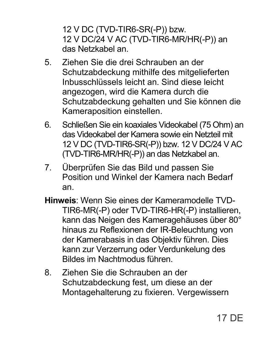 Interlogix TVD-TIR6 User Manual | Page 19 / 76