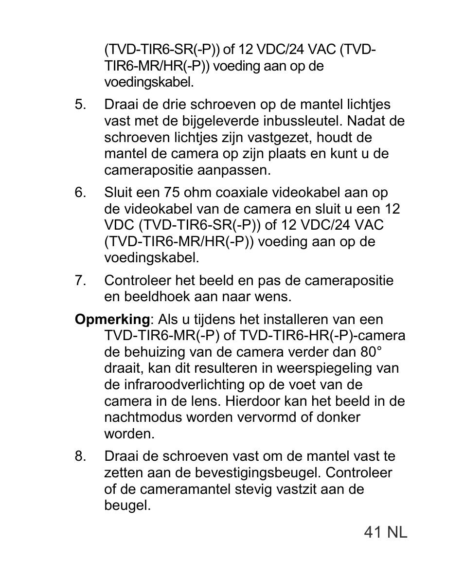 Interlogix TVD-TIR6 User Manual | Page 43 / 76
