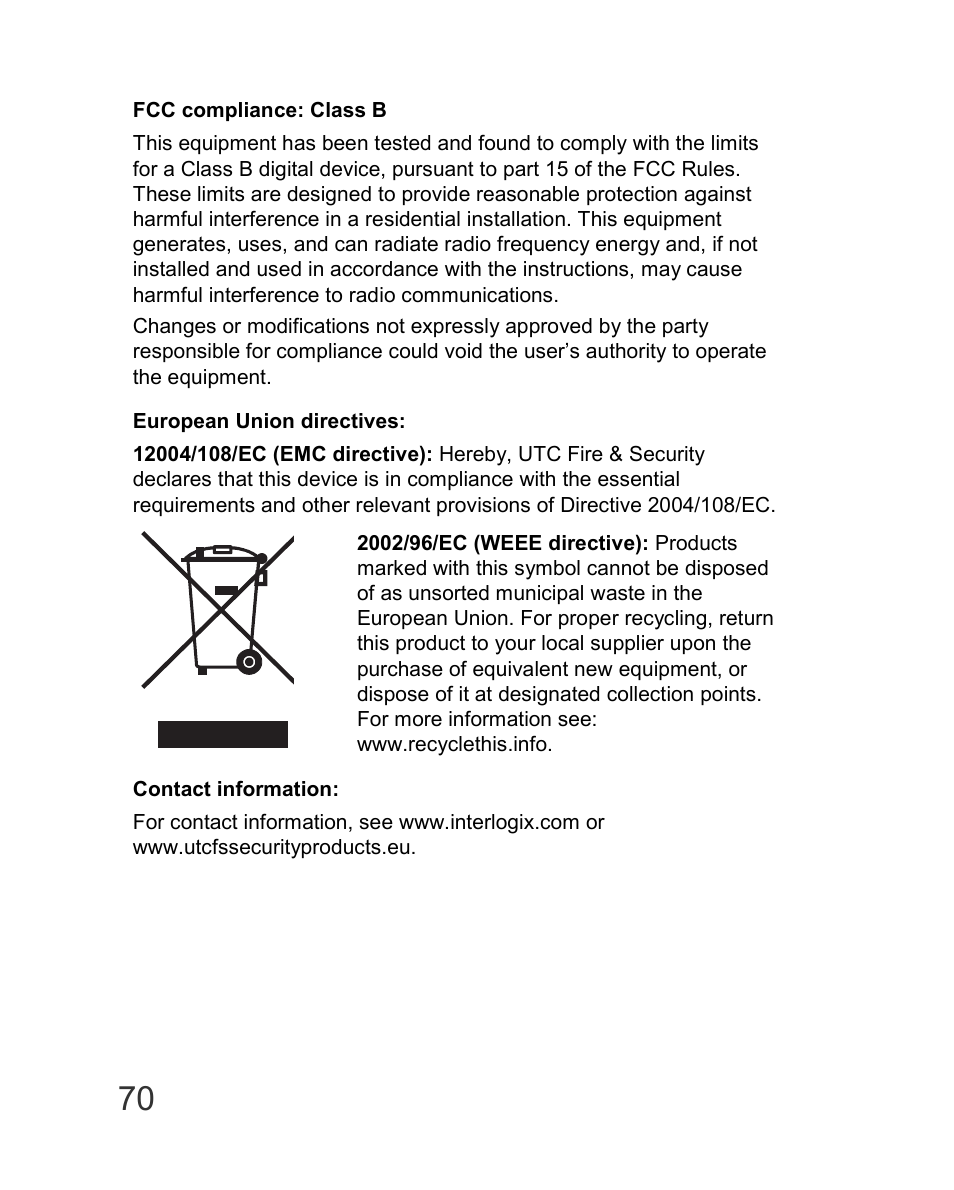 Interlogix TVD-TIR6 User Manual | Page 72 / 76