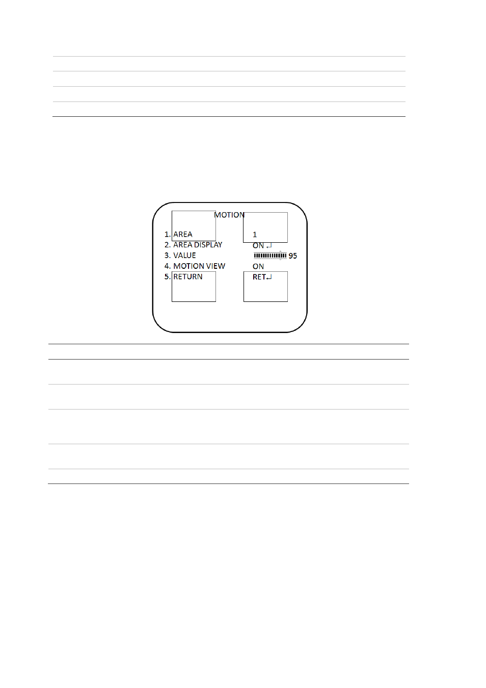 Privacy mask area, Motion detection | Interlogix TVB-4105 User Manual | Page 16 / 24