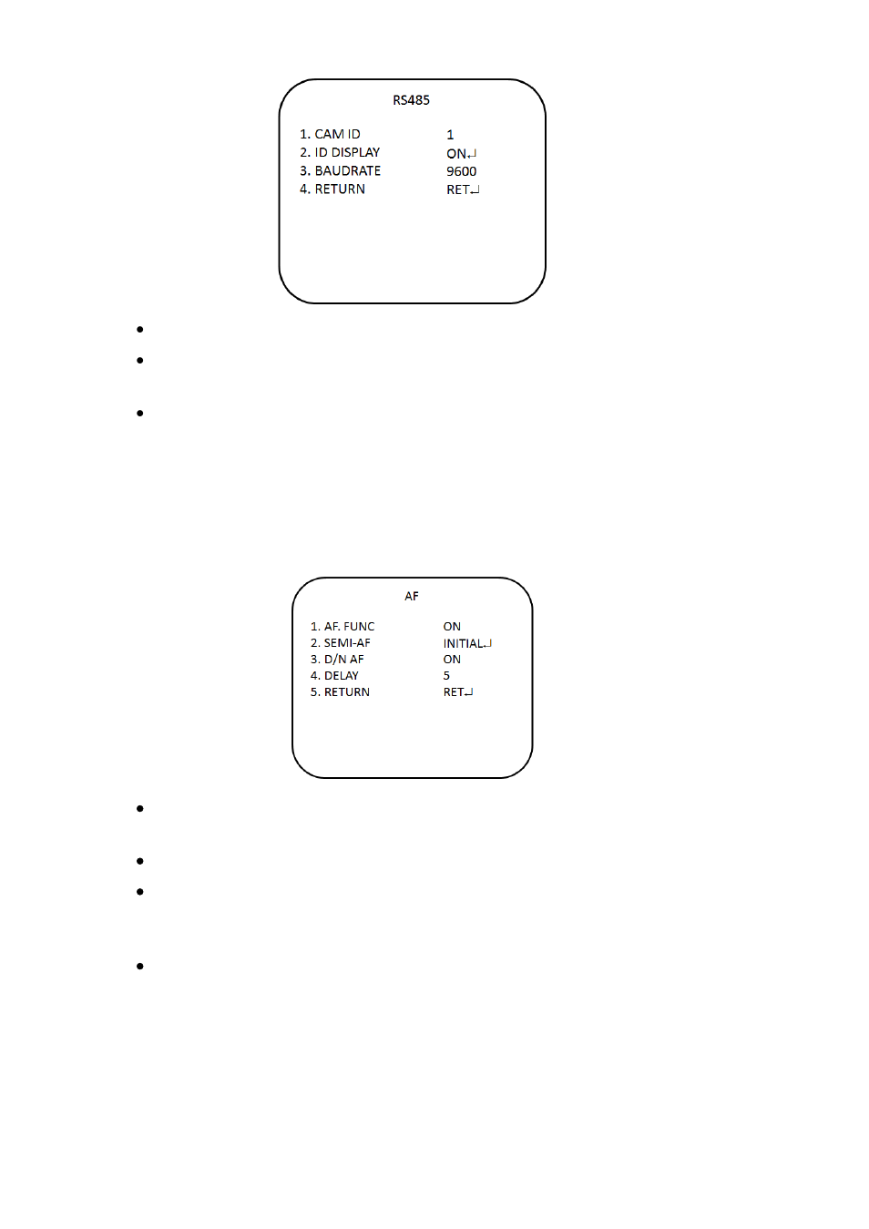 Autofocus, Display the synchronization mode | Interlogix TVB-4105 User Manual | Page 22 / 24