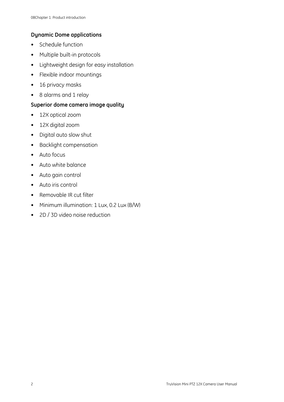 Interlogix TruVision PTZ Mini 12X User Manual User Manual | Page 6 / 65