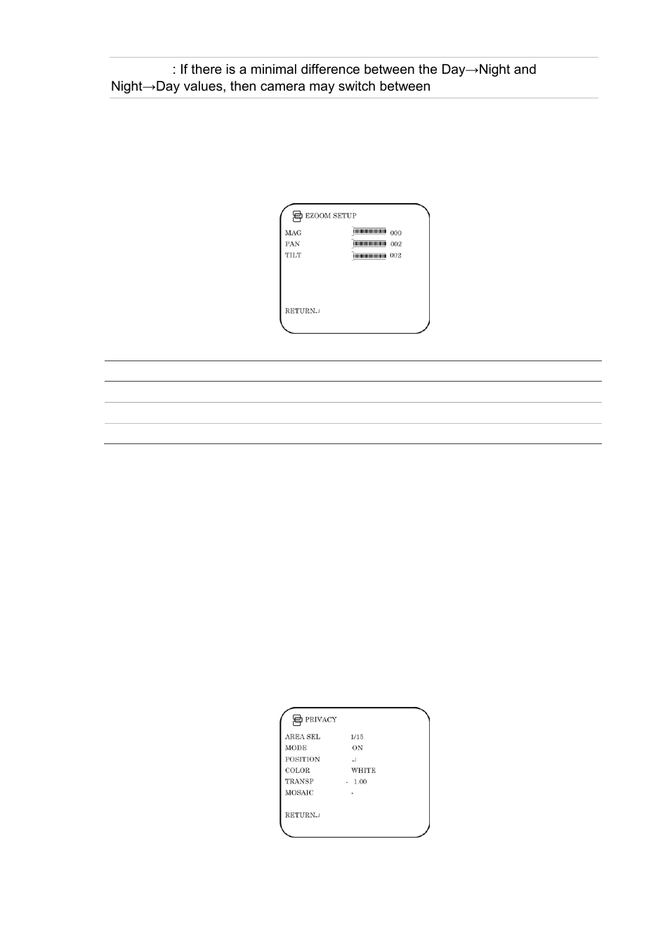 Set e-zoom, Set dis, Set the privacy mask area | Interlogix UVC-6130-1 User Manual User Manual | Page 17 / 22