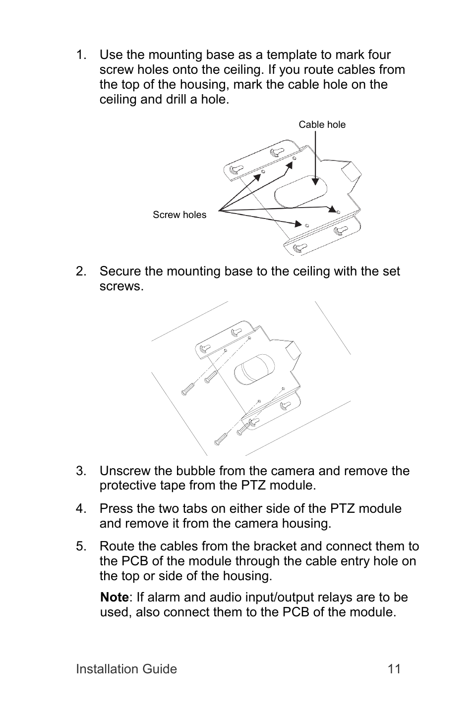 Interlogix TruVision IP Megapixel PTZ Installation Manual User Manual | Page 11 / 20