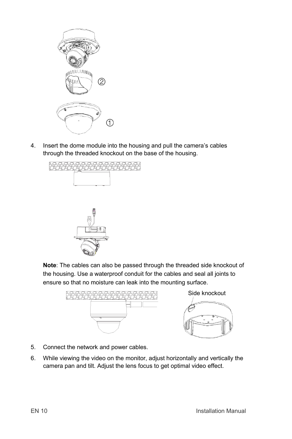 Interlogix TruVision IP Open Standards Outdoor Cameras Installation Manual User Manual | Page 10 / 20