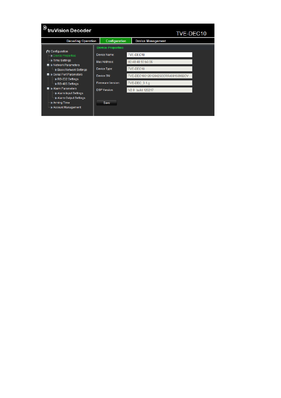 Time settings | Interlogix TVE-DEC10 User Manual | Page 24 / 32