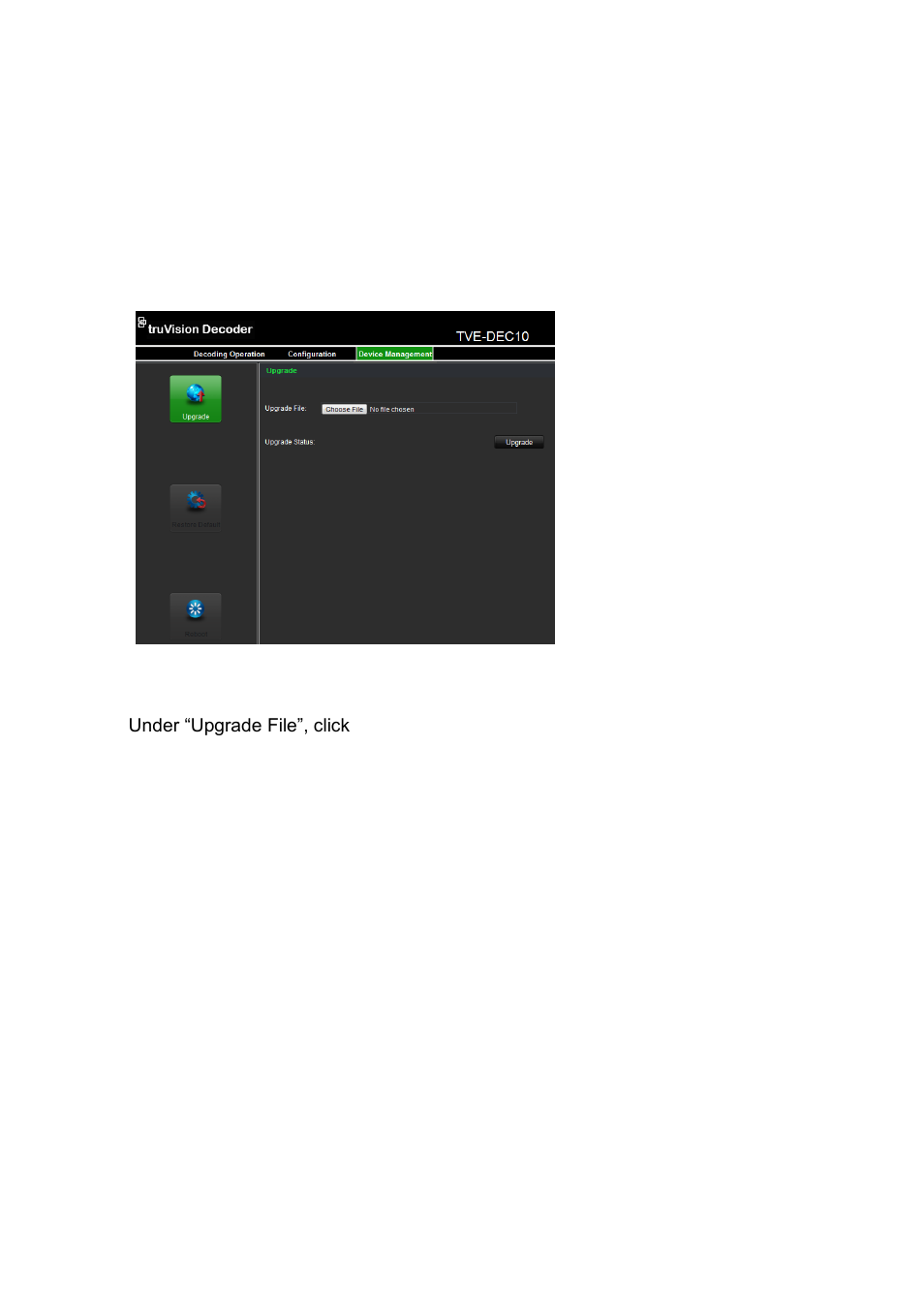 Device management | Interlogix TVE-DEC10 User Manual | Page 30 / 32