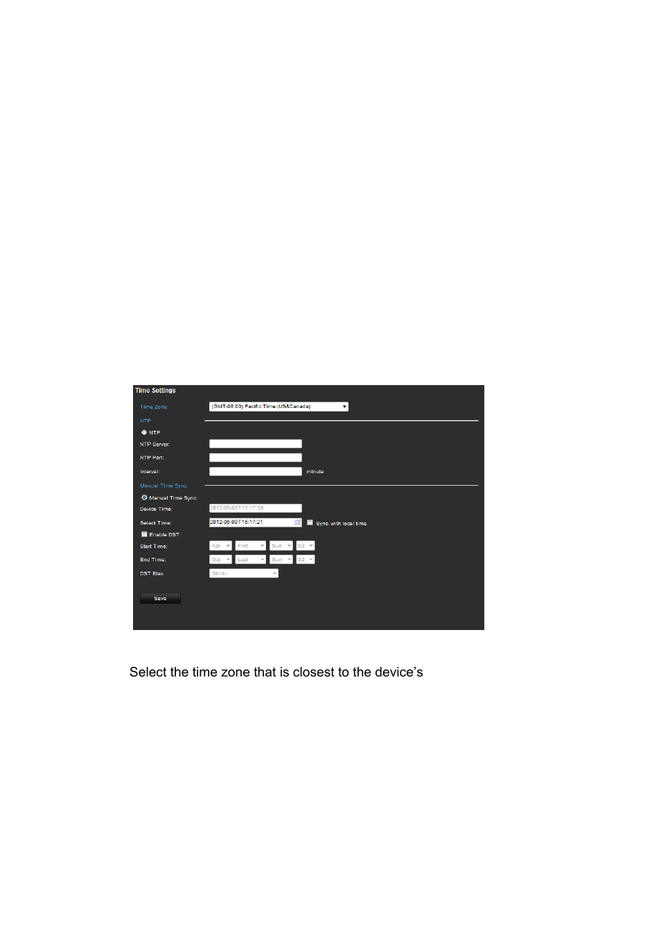 Time settings 15, Time settings | Interlogix TVE Series User Manual | Page 19 / 50