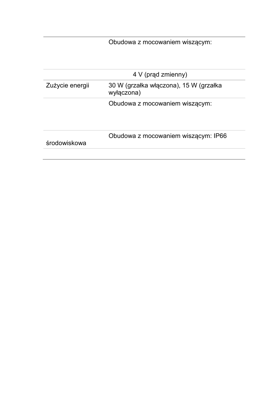 Dane techniczne | Interlogix UltraView IP PTZ 36X Camera Quick Start User Manual | Page 51 / 76
