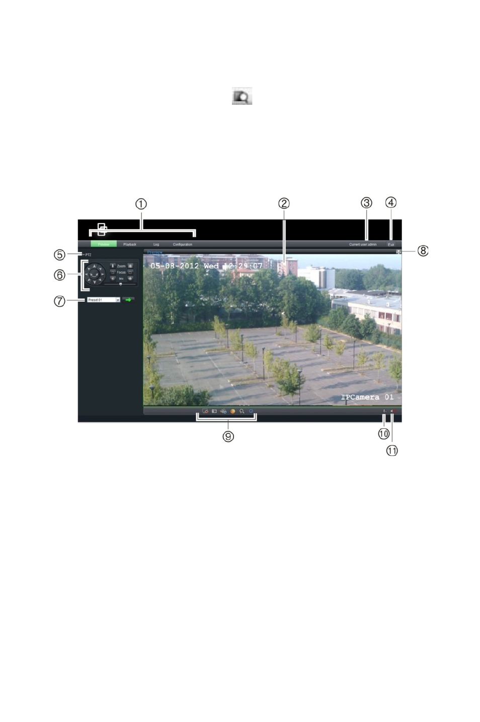 Web browser interface | Interlogix UltraView IP PTZ 36X Camera Quick Start User Manual | Page 6 / 76