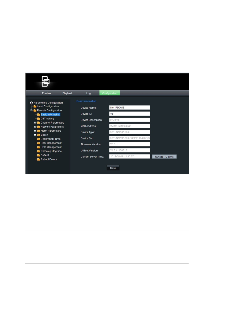 Remote configuration | Interlogix UltraView IP PTZ 36X Camera User Manual User Manual | Page 24 / 86