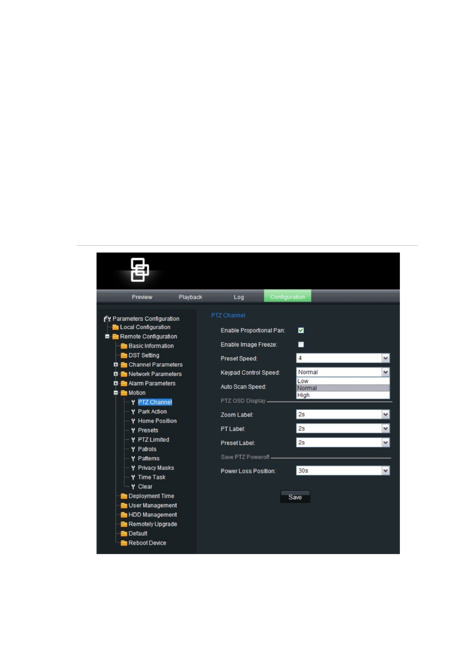 Chapter 5 motion setup | Interlogix UltraView IP PTZ 36X Camera User Manual User Manual | Page 41 / 86