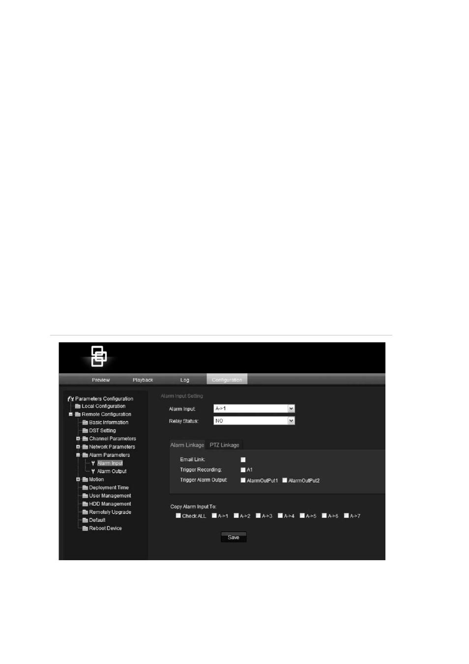 Alarm set up | Interlogix UltraView IP PTZ 36X Camera User Manual User Manual | Page 64 / 86