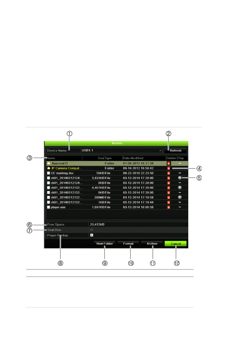 Exporting recorded files to a backup device | Interlogix TruVision DVR 12 User Manual User Manual | Page 100 / 160